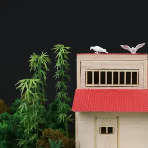 Miniature White Pigeons Set for Dioramas 12 H6922a6bc6a024d55b2506e452024e8fdw