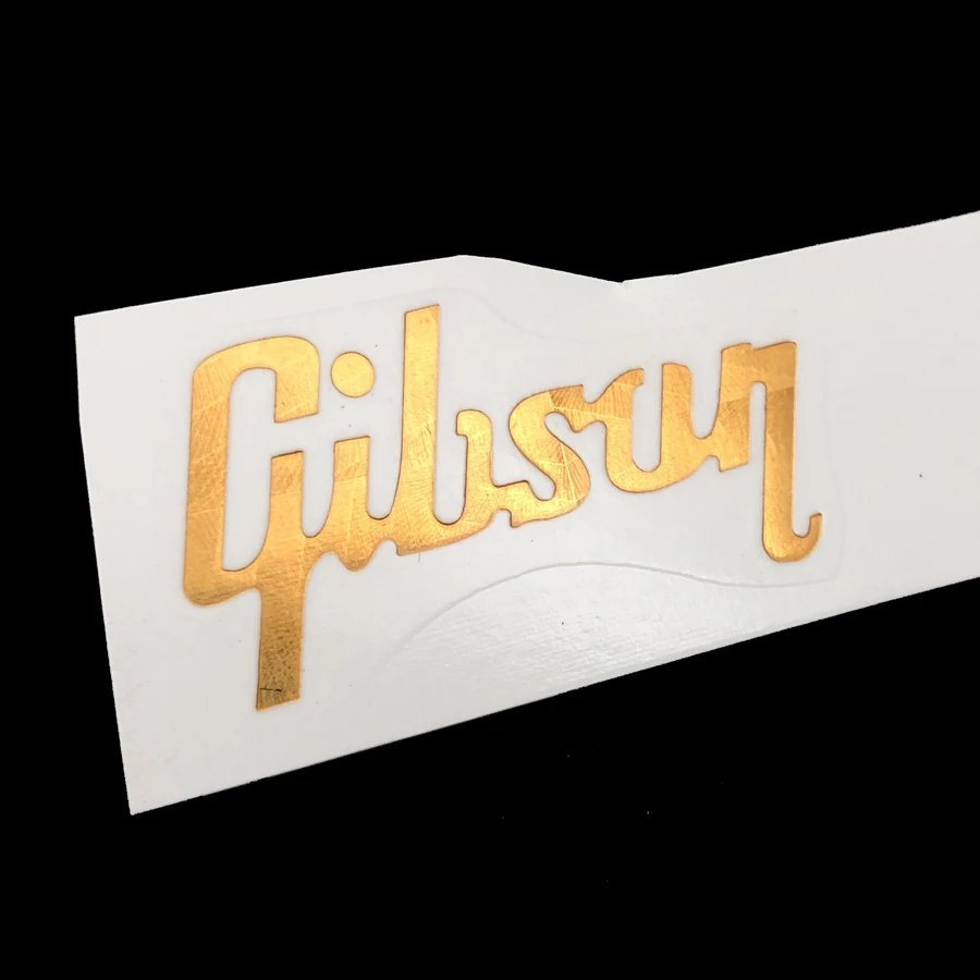 Gold Gibson Logo Guitar Decal 2 Gold Gibson Logo Guitar Decal - Image 2