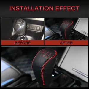 Leather Gear Shift & Handbrake Covers for Hyundai Creta ix25 14 HTB1DUBLSzDpK1RjSZFrq6y78VXa6