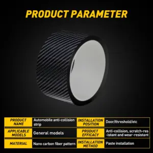 Black Carbon Fiber Car Sticker 5cm x 3m 10 Hbedfad6545f4461bbc277316ce1124b3L