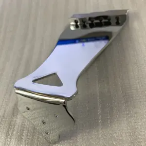 Chrome Electric Guitar Tailpiece and Bridge Set