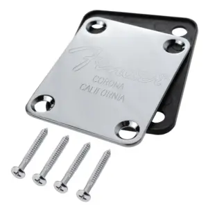 Fender Guitar Neck Plate 64.5x51.2mm Black Chrome 13 Hcf81b26f08ee4013b41edad7e9fbc505a