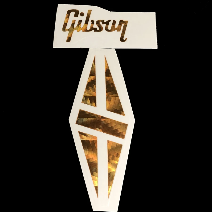 Golden Gibson Decal for Guitar Headstock 1 Golden Gibson Decal for Guitar Headstock