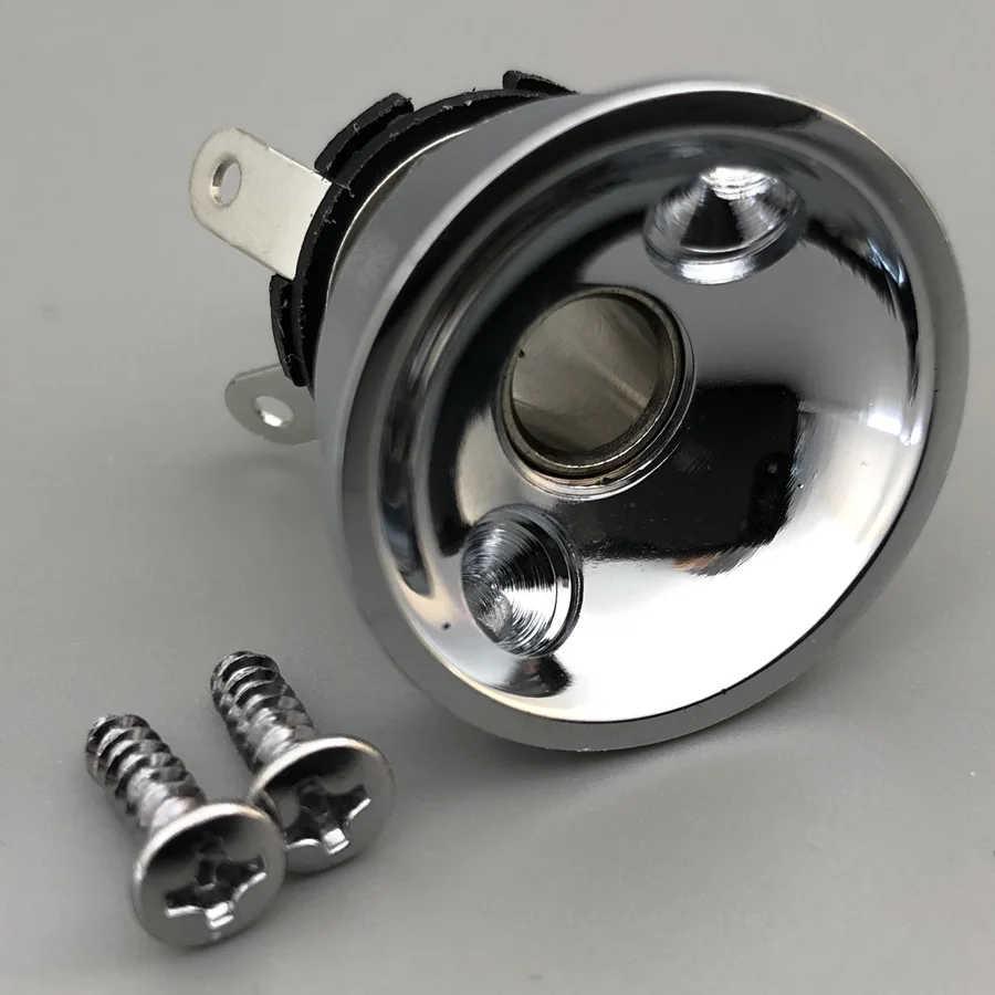 Vintage Tele Guitar Output Jack Socket in Gold, Black, Chrome 4 Vintage Tele Guitar Output Jack Socket in Gold, Black, Chrome - Image 4