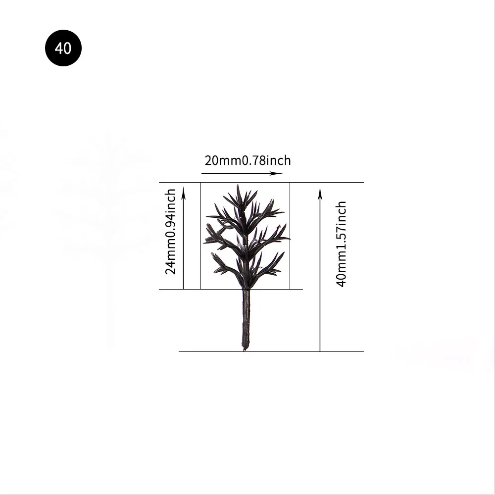 Miniature Black Trees Set for Dioramas 7 Miniature Black Trees Set for Dioramas - Image 7