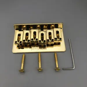 Wilkinson Vintage Hardtail Guitar Bridge Chrome/Gold 8 He56652919ada4467bfa79dd9c08cb0fcP