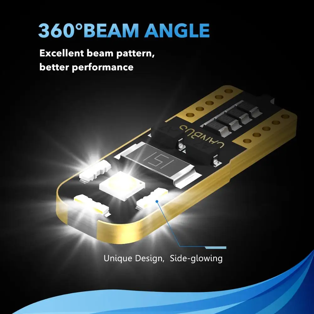 Vehicle LED T10 W5W Bulb 6000K 120 Lumens 3 Vehicle LED T10 W5W Bulb 6000K 120 Lumens - Image 3