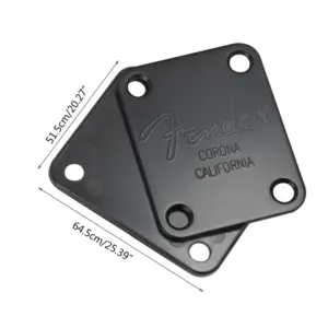 Fender Guitar Neck Plate 64.5x51.2mm Black Chrome 10 Hf19f1a12920540aa8eea61cd84949faeP