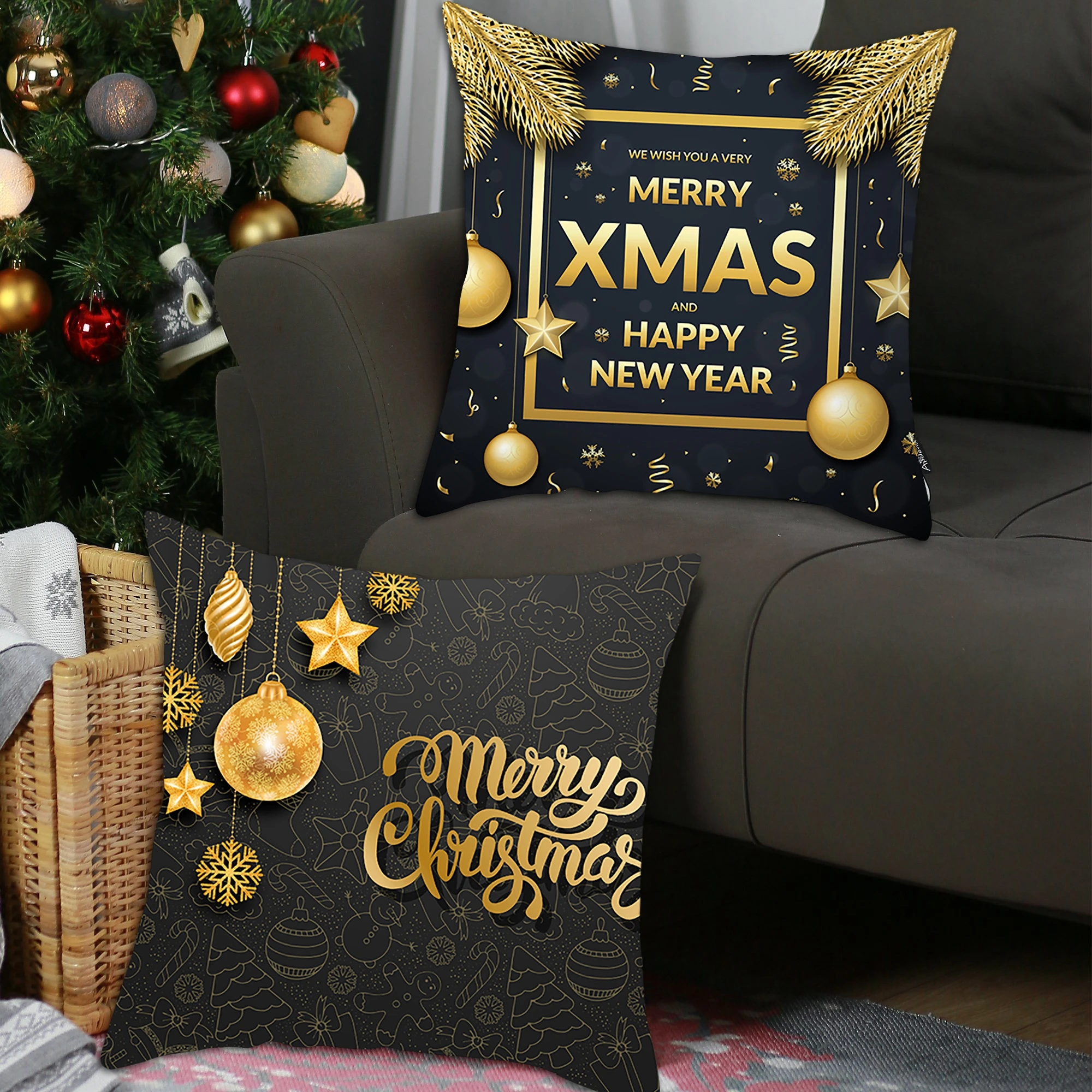 Luxurious 45x45cm Christmas Cushion Cover 5 Luxurious 45x45cm Christmas Cushion Cover - Image 5