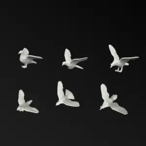 Miniature White Pigeons Set for Dioramas 13 Hfe6210d0f36043158d5c34ccd20508ddG