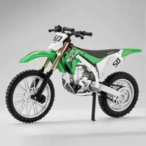 Green Off-Road Motorcycle Model 1/12 Scale