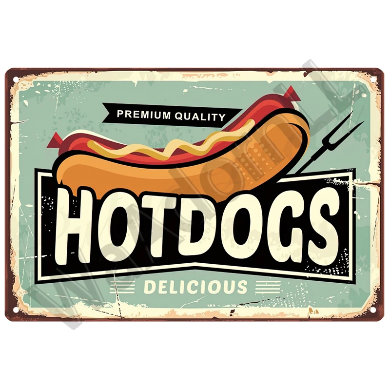 Retro Diner Tin Sign 20 x 30 cm Decor 8 Retro Diner Tin Sign 20 x 30 cm Decor - Image 8