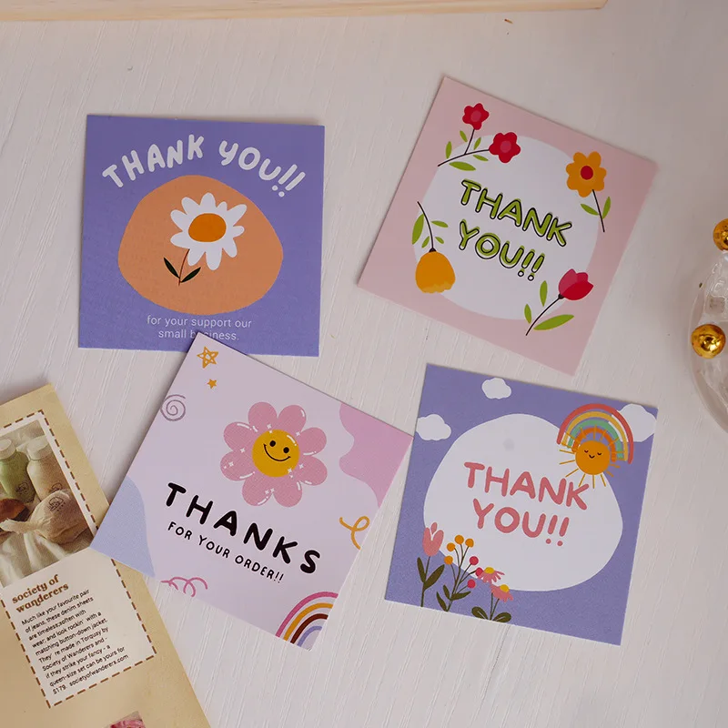 Colorful Thank You Cards Set (50 Pack, 6x6 cm) 3 Colorful Thank You Cards Set (50 Pack, 6x6 cm) - Image 3