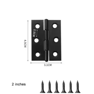 Black Stainless Steel Door Hinges Set 16 S015e6601284a47f79f125127d4e899f6M