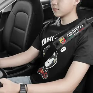 Carbon Fiber Fiat Abarth Seat Belt Shoulder Covers 12 S017beaaee8e14fa5884c639f0396c5af3