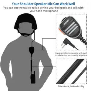 ABBREE AR-780 Dual PTT Microphone for Motorola 9 S0194f1c820ba4c829a0c7e6b0a4bdd60N