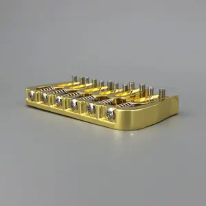 Gold Fixed Guitar Bridge for Six Strings 14 S01a29f44a0ac44f5a04bbb20aaa2c04d1