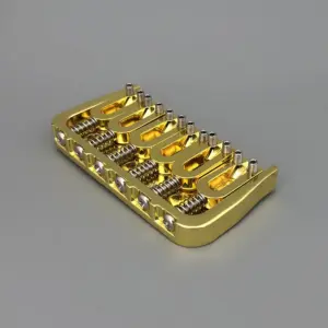 Gold Fixed Guitar Bridge for Six Strings 13 S01b2b62036914f1fb20b5fee17d9842ad