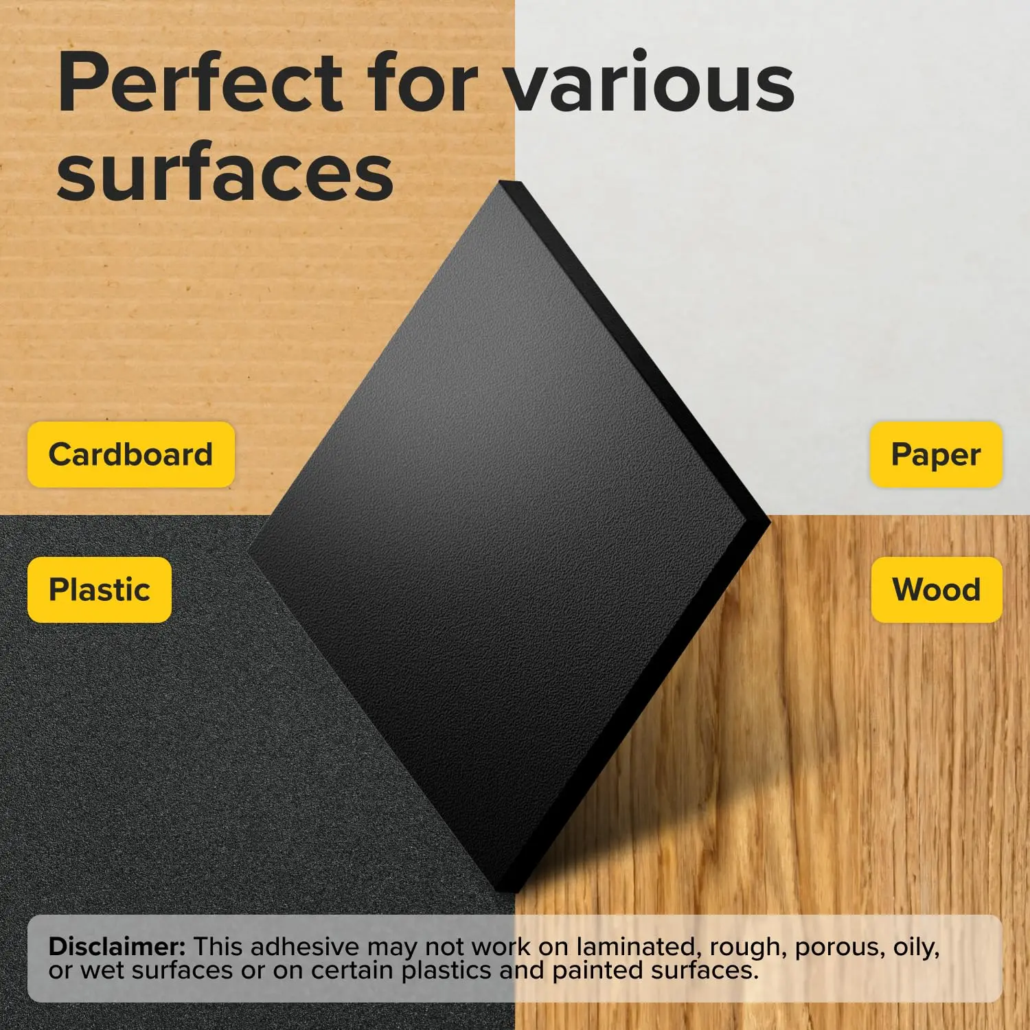 Black Magnetic Tiles Set with Adhesive Backing 2 Black Magnetic Tiles Set with Adhesive Backing - Image 2
