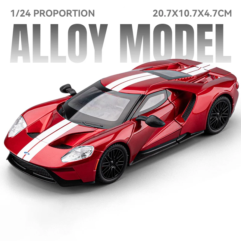 Vibrant Yellow Ford GT 1:24 Diecast Model 8 Vibrant Yellow Ford GT 1:24 Diecast Model - Image 8