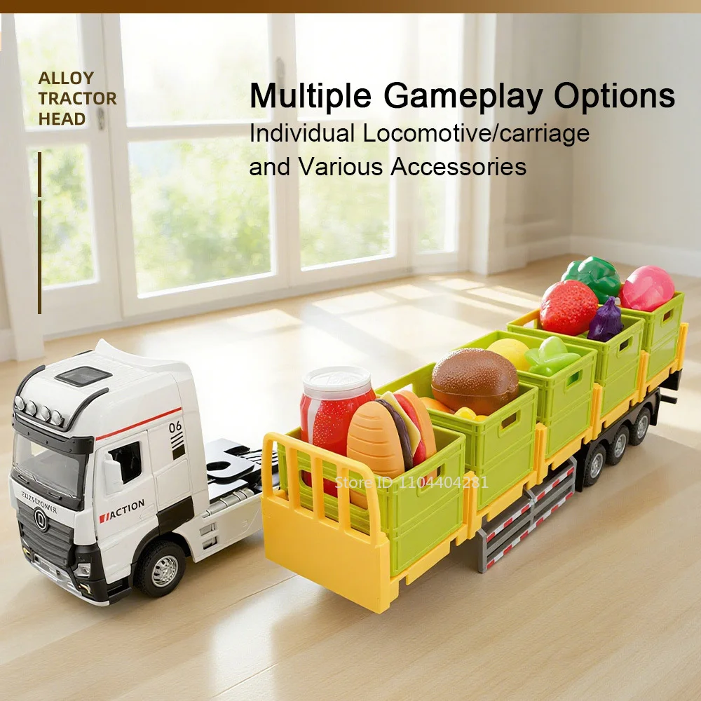 1:32 Alloy Freight Transport Truck Model 4 1:32 Alloy Freight Transport Truck Model - Image 4