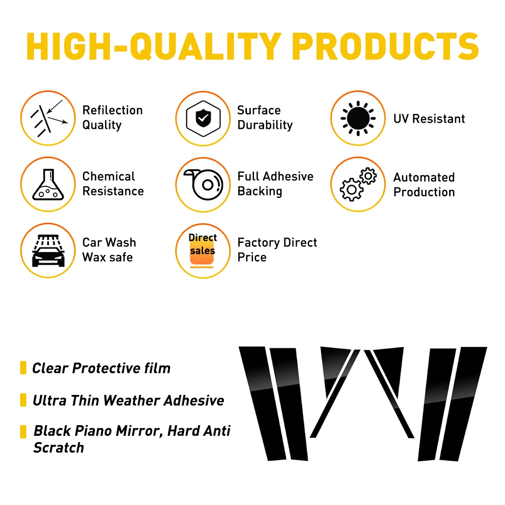 Volkswagen Polo MK6 2019-2024 Pillar Post Covers Set 3 Volkswagen Polo MK6 2019-2024 Pillar Post Covers Set - Image 3