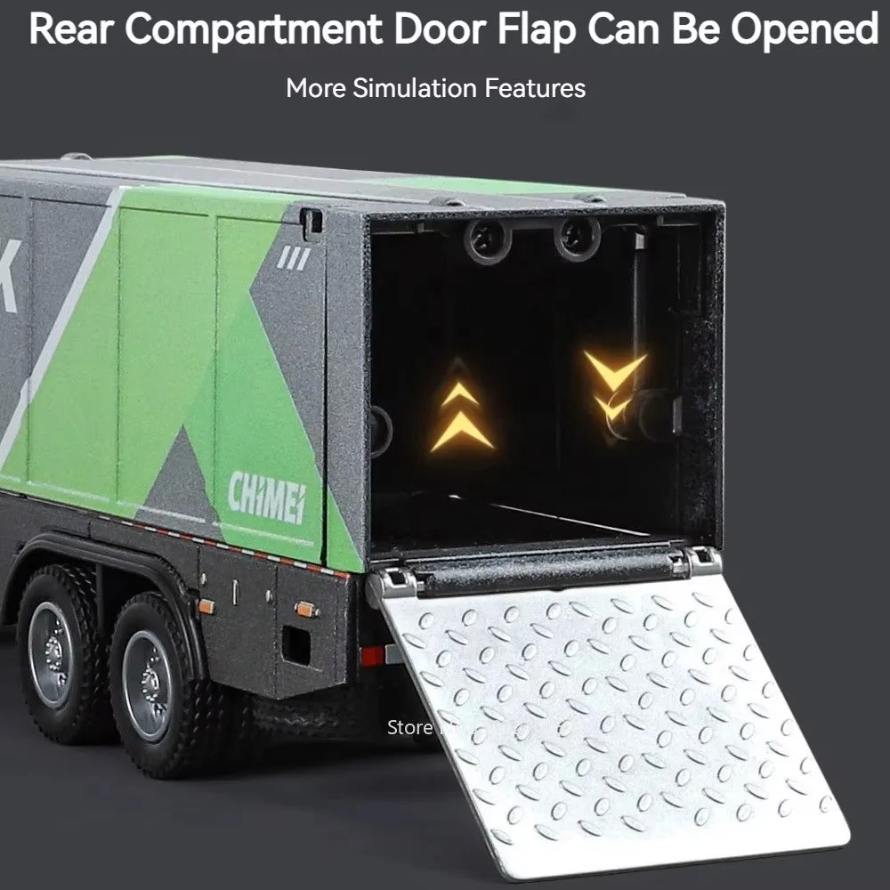 1:32 Scale Alloy Container Truck with Sound 4 1:32 Scale Alloy Container Truck with Sound - Image 4