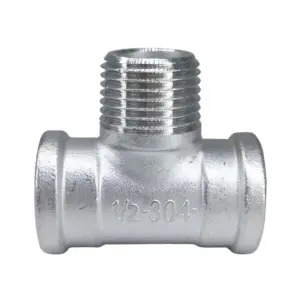 304 Stainless Steel BSP T-Shaped Pipe Fitting 1/4-2 Inch 11 S03bdef03c9da4fc898d2acf9a684340ct