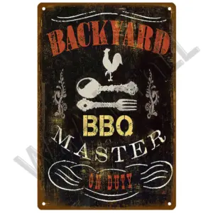 BBQ Zone Vintage Metal Tin Sign 20x30 cm 41 S03d636d5eae2405d90c9ee838580d313Y