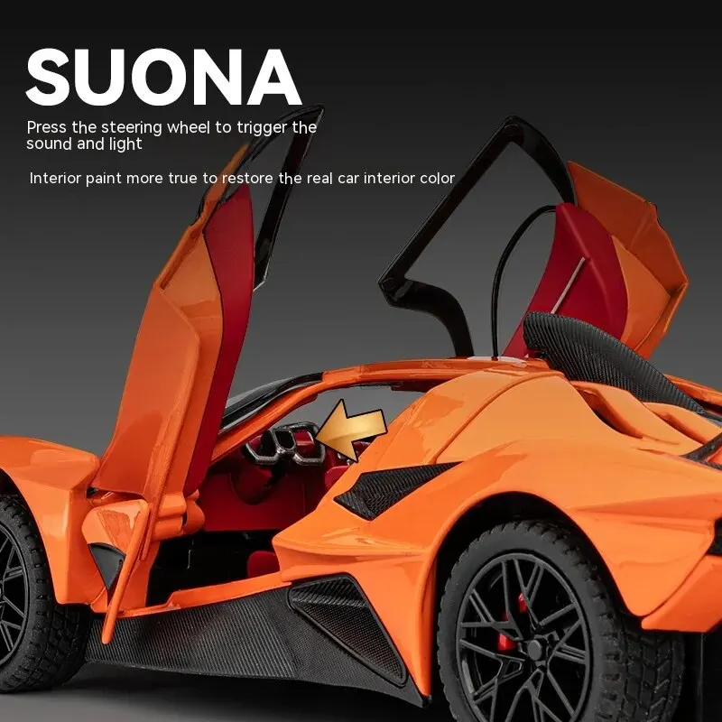 Orange Apollo EVO 1:24 Scale Model Car 4 Orange Apollo EVO 1:24 Scale Model Car - Image 4