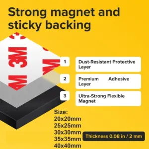 Black Magnetic Tiles Set with Adhesive Backing 9 S04003a9dbe1c4719927ef6f9c735f807U