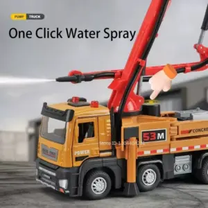 1:32 Cement Pump Truck Model with Lights 12 S0402abbc70a2478b966922163cd4690d0