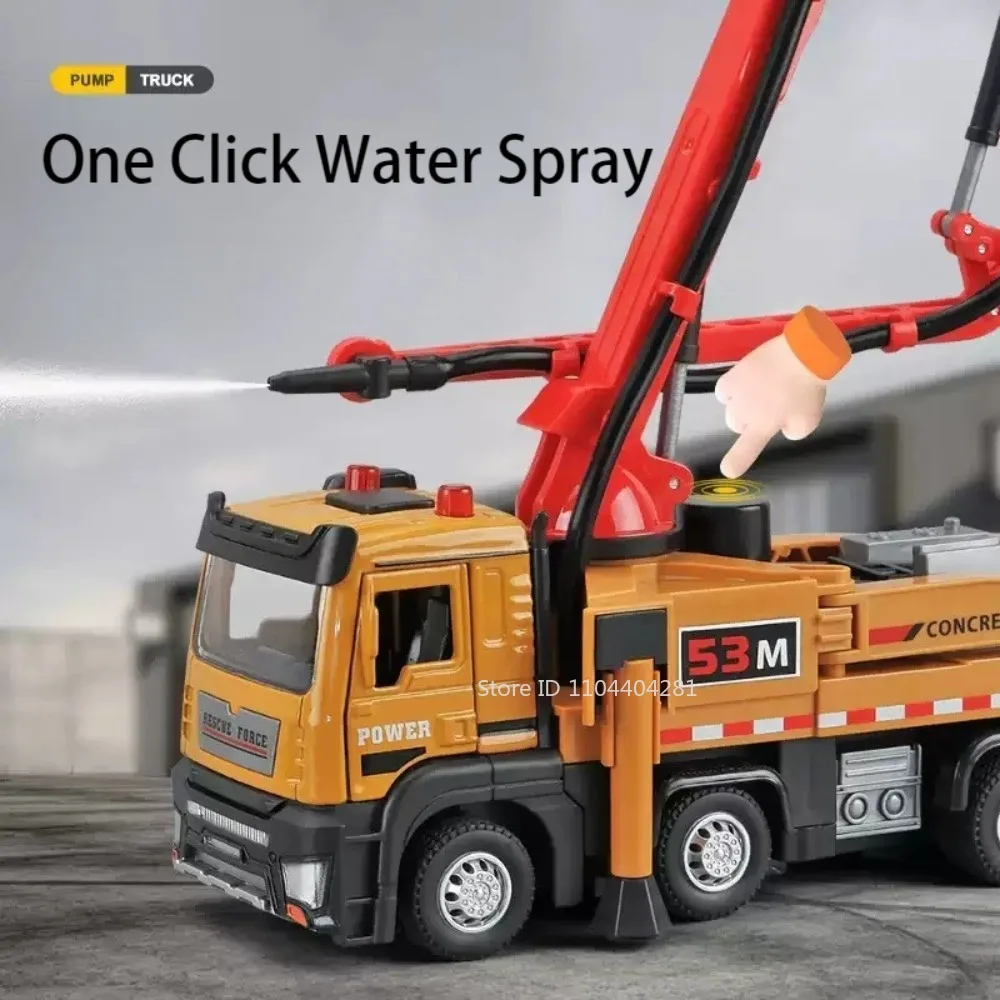 1:32 Cement Pump Truck Model with Lights 5 1:32 Cement Pump Truck Model with Lights - Image 5