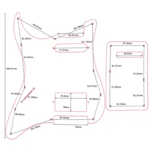 Custom Pickguard Set for Left-Handed Stratocaster 41 S049fe7ad801948aaa491abe7266f0ace0
