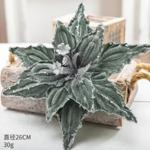 Artistic 26cm Glittered Christmas Poinsettia Ornament 16 S04e6f92279a64191af5f4a0b4b1bcae5S