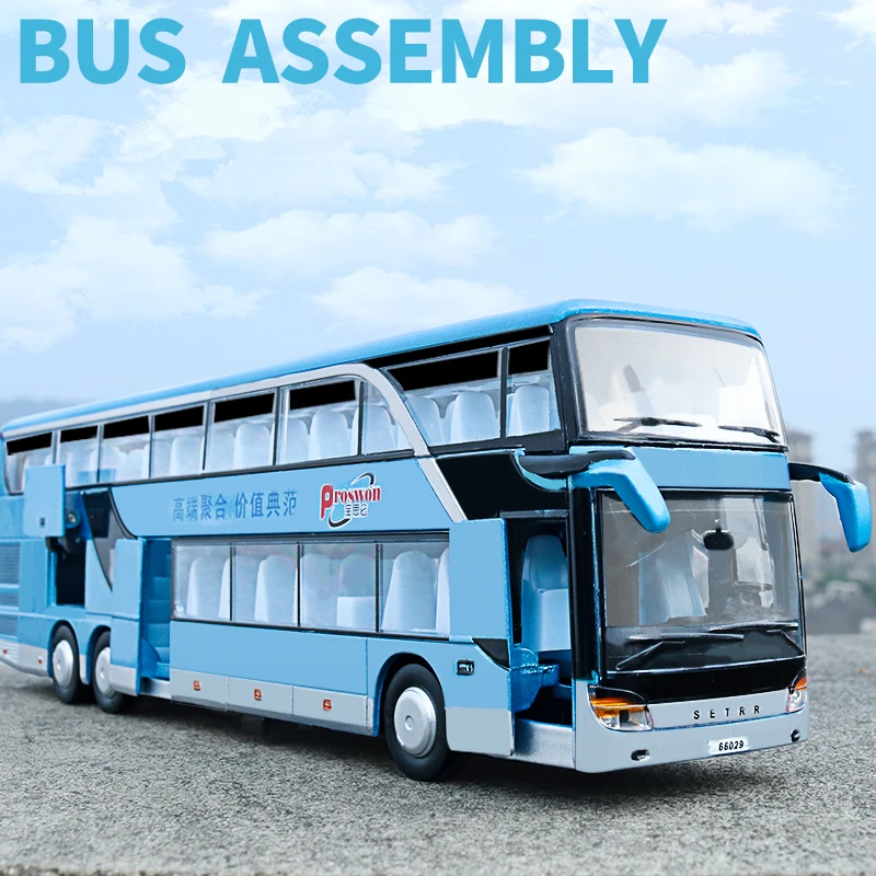 1:24 Scale Double-Decker Electric Bus Model 2 1:24 Scale Double-Decker Electric Bus Model - Image 2