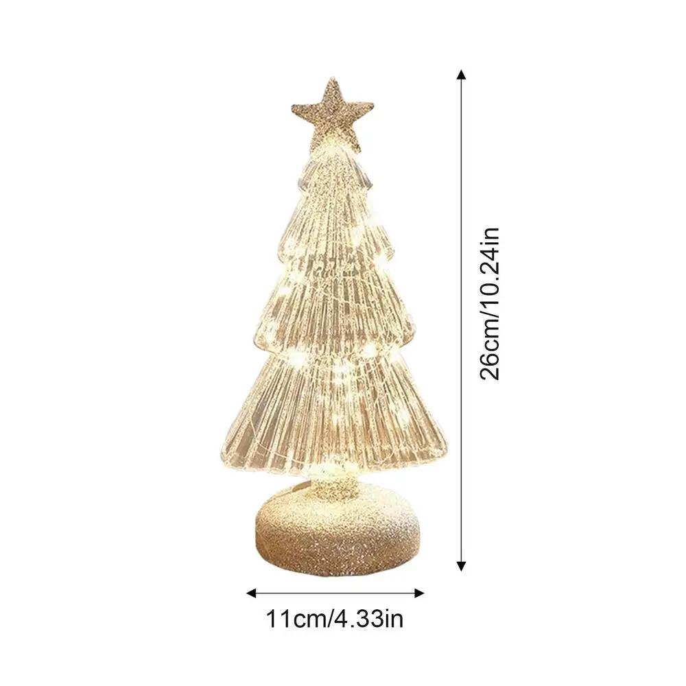 Lighted Glass Christmas Tree Decor Set 9 Lighted Glass Christmas Tree Decor Set - Image 9