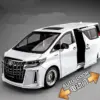 White Toyota Alphard 1/18 Alloy Scale Model