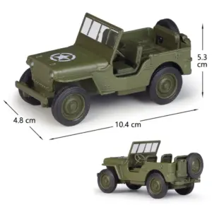 Welly Willys MB Jeep Miniature Collectible Model 7 S065ce293a1bd4d398405390aa8d91c54L
