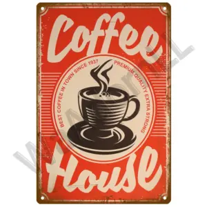 Coffee Themed Tin Sign Collection 20x30 cm 48 S07541f8dc755403487ee1cfe3e92b156R