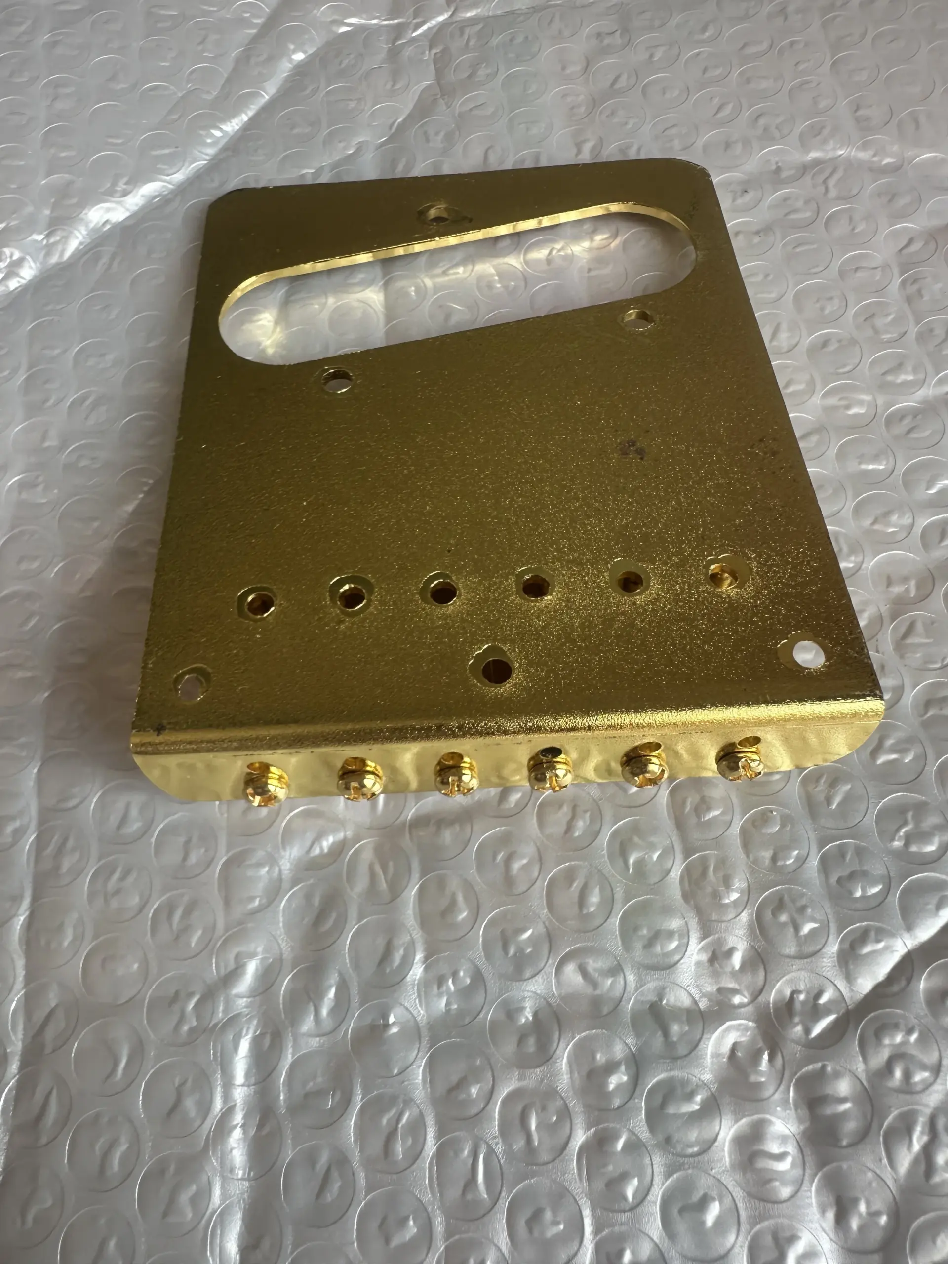 Golden Ornate Guitar Bridge Plate for Telecaster 4 Golden Ornate Guitar Bridge Plate for Telecaster - Image 4