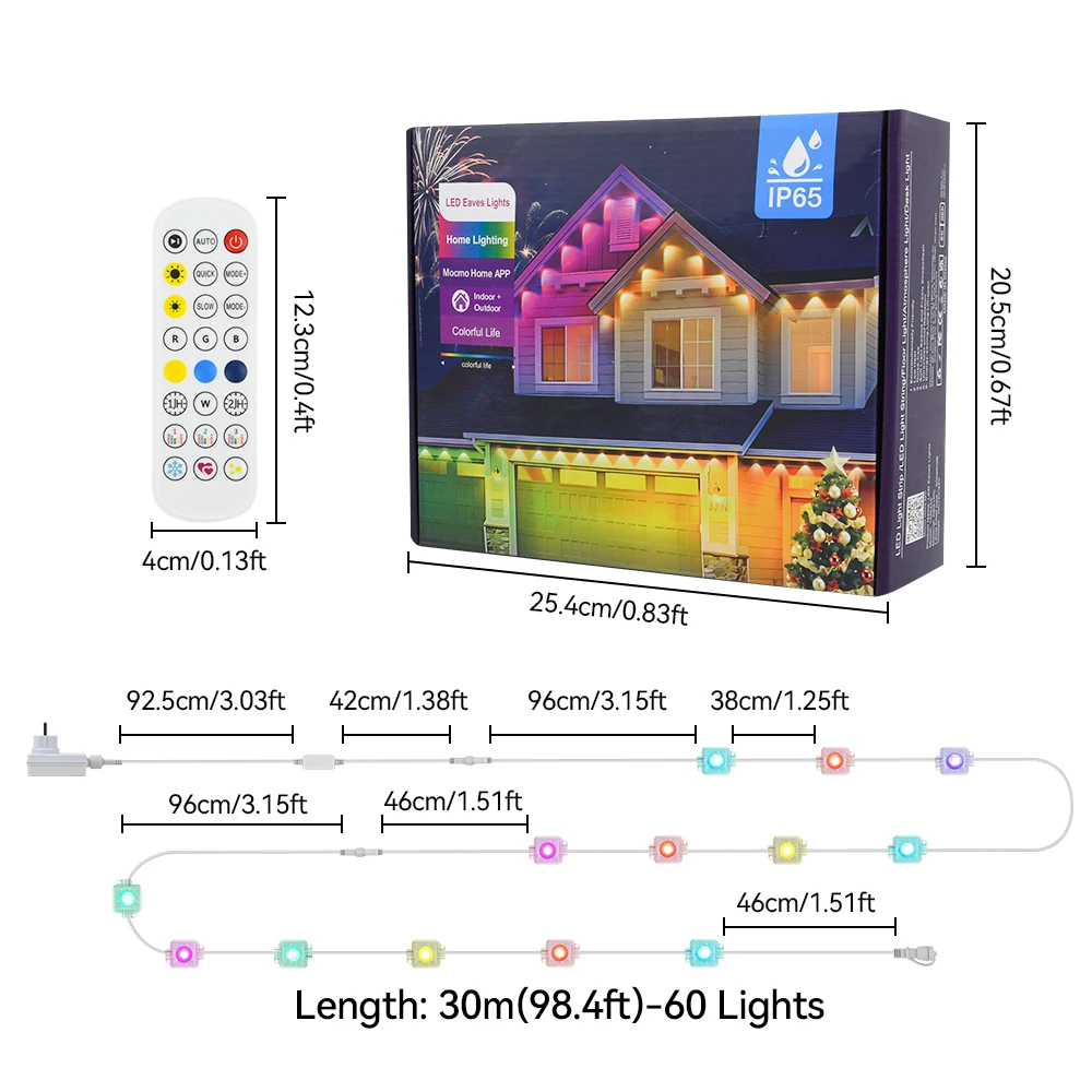 Colorful Outdoor RGB String Lights, 30M Length 7 Colorful Outdoor RGB String Lights, 30M Length - Image 7