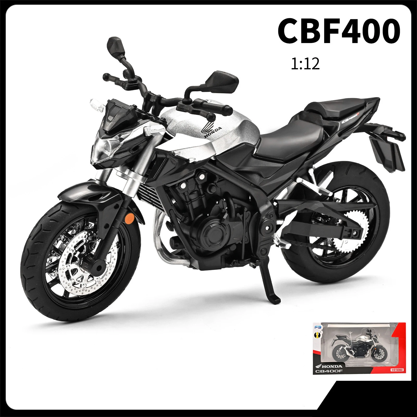 Honda CB400F Die-Cast Motorcycle Model 1:12 Scale 7 Honda CB400F Die-Cast Motorcycle Model 1:12 Scale - Image 7