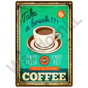 Coffee Themed Tin Sign Collection 20x30 cm 42 S08a59a3cb22446b8befa5fe3cc8c6276P
