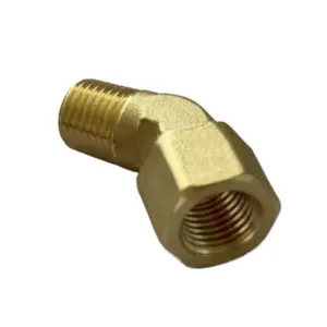 Brass 45-Degree Pipe Elbow Fitting 1/8"-3/8" 5 S08c7352f0f354bacb263ba6741d9114ab