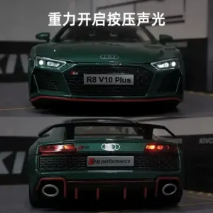 Neon Green Audi R8 V10 Plus Model 1:24 Scale 14 S090776e1025a4e56840245260037655fF