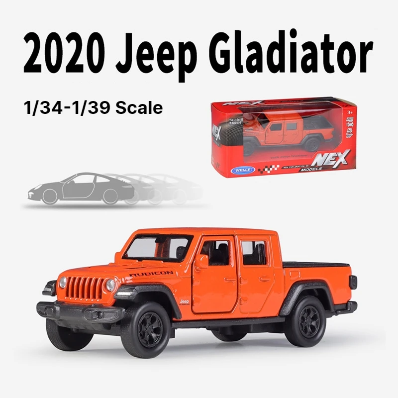 Vivid Orange Jeep Gladiator Model 1:36 Scale 2 Vivid Orange Jeep Gladiator Model 1:36 Scale - Image 2