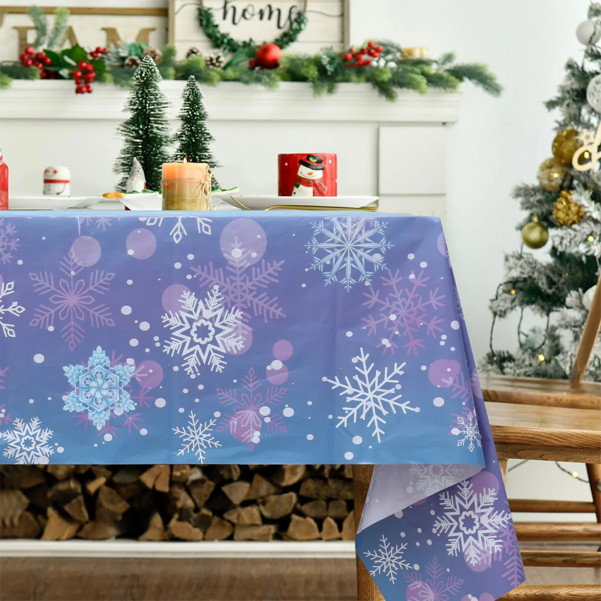 Christmas Snowflake PE Tablecloth XS0417 5 Christmas Snowflake PE Tablecloth XS0417 - Image 5