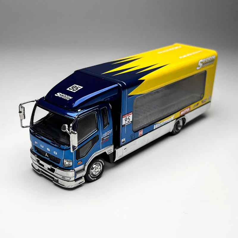 Blue 1/64 Fuso MK2 Container Truck Model 2 Blue 1/64 Fuso MK2 Container Truck Model - Image 2