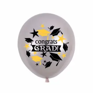 Graduation Balloons Set 10 Latex 12" Black, Gold, Yellow 18 S0a9307eb9afb4c6c9993d05f09a3b4c4g